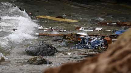 capsized boat