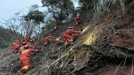 rescuers searching for the black boxes at a plane crash site