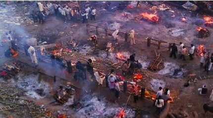 cremation of corona dead India