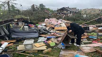 debris after a tornado 