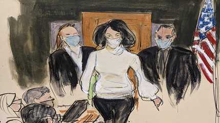 courtroom sketch Ghislaine Maxwell enters the courtroom