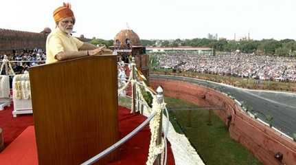 Narendra Modi at Lal Quila