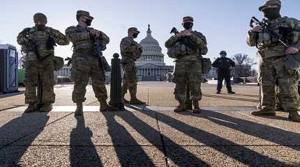 U.S. Police around the Capitol grounds