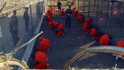 Prisoners at the Guantanamo Bay detention