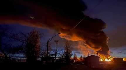 shelling at Ukrainian plant