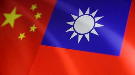 Chinese and Taiwanese flags