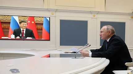 Vladimir Putin meeting with Xi Jinping