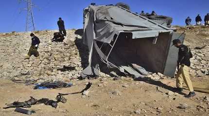 policemen damaged by a suicide bombing