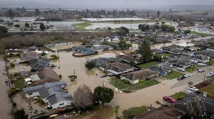 Flooding from huge rain 