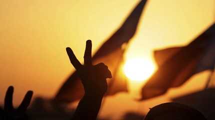 protesters wave Bahraini flags