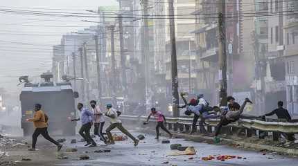 Protesters in Nairobi