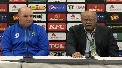 Najam Sethi and Mickey Arthur