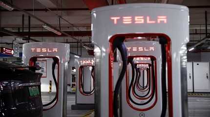 Tesla charging stations