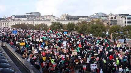 Demonstrators protest