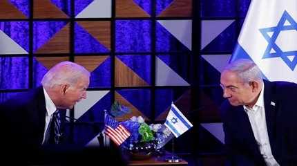 Joe Biden with Benjamin Netanyahu