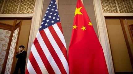 United States and Chinese flags