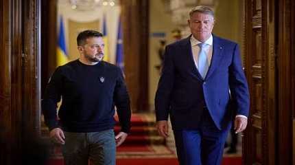 Volodymyr Zelenskiy with Klaus Werner Iohannis