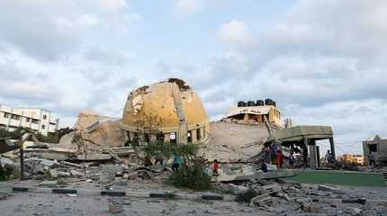 mosque destroyed in Israeli strikes