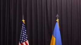 U.S. and Ukrainian flags