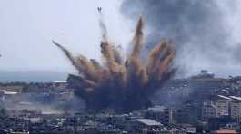 Israeli airstrikes in Gaza City.