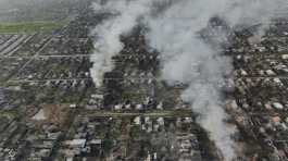 Smoke billows after Russian attacks