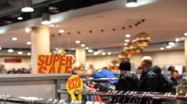 Customers shop at a store in Berlin