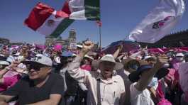 Anti-government demonstrators shout slogans