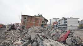 destroyed buildings in the quake