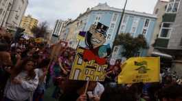 People demonstrate in Lisbon