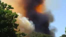 slum fire in India