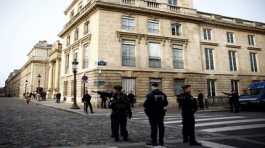 French police stand near the National Assembly